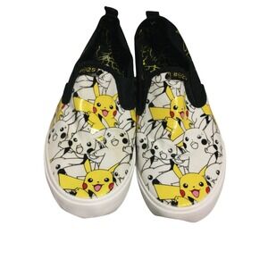Pokemon Pikachu Slip On Sneakers Shoes Yellow Black White Size 8.5‎